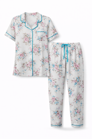 Dowry Flz 88-471 Kadın Kısa Kollu Pijama Takımı Turkuaz S Beden