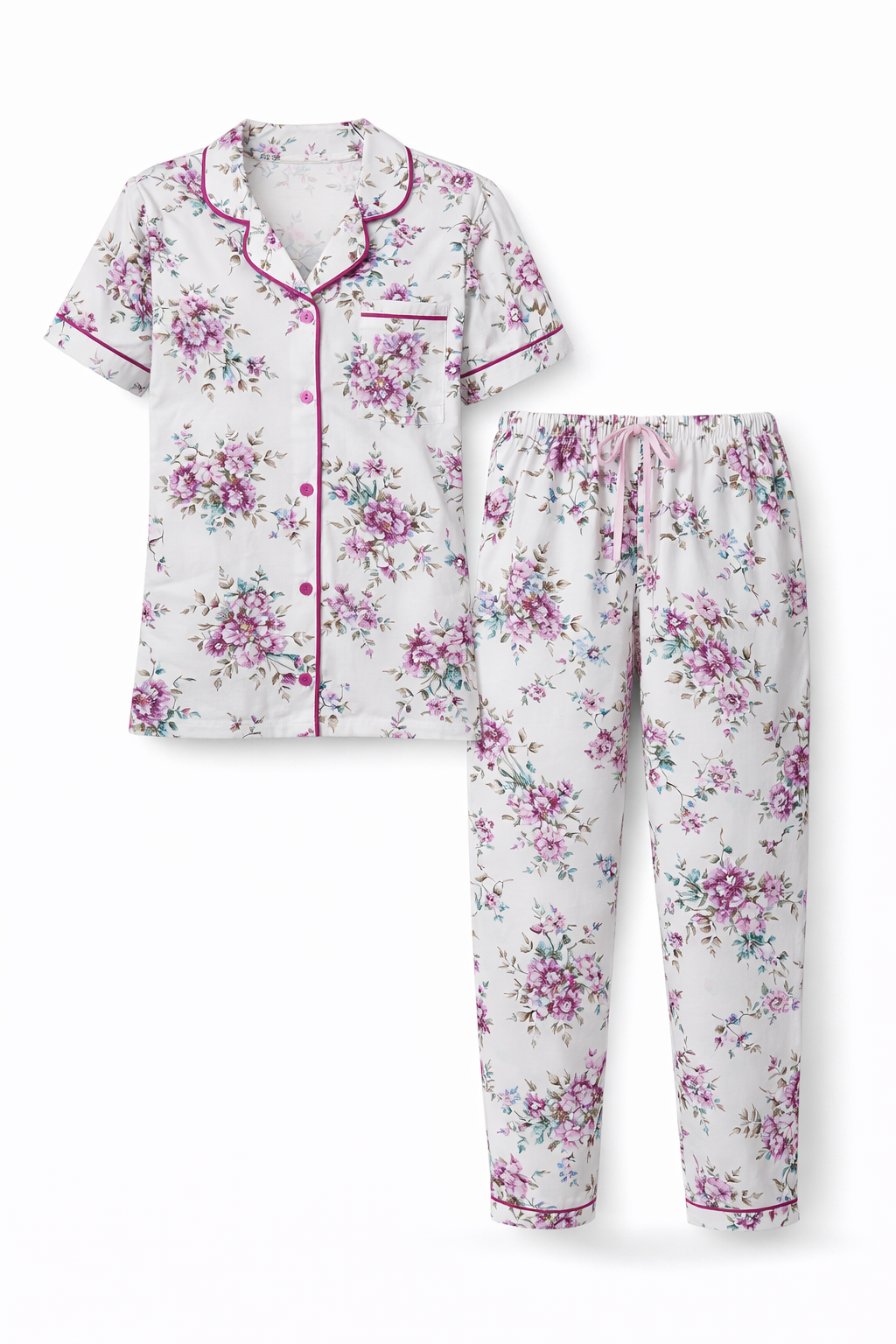 Dowry 08-818 Kadın Kısa Kollu Pijama Takımı Mor S Beden