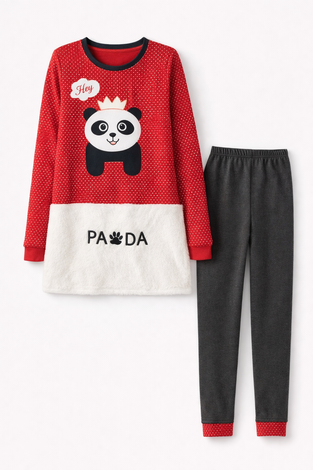 Polkan 5180 Interlok Polar Kadın Pijama Takımı Kışlık Rahat