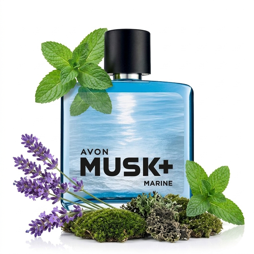 Avon Musk Marine EDT Erkek Parfüm 75 ml Ferah Odunsu Kalıcı Koku - Görsel 2