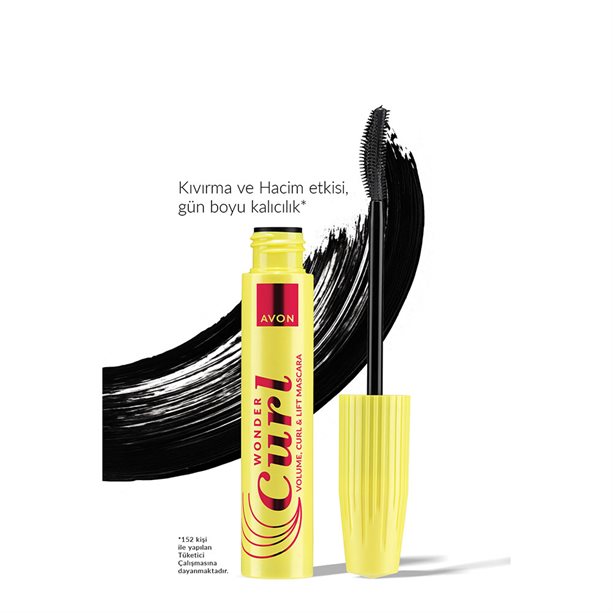 avon wondercurl volume curl & lift maskara blackest black