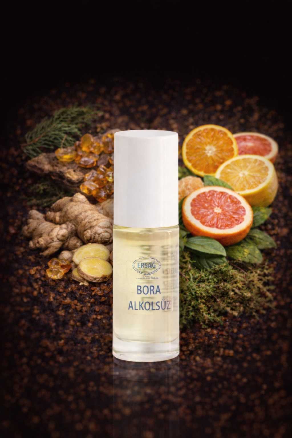 ersağ bora alkolsüz erkek parfümü 5 ml narenciye amber odunsu erkek kokusu