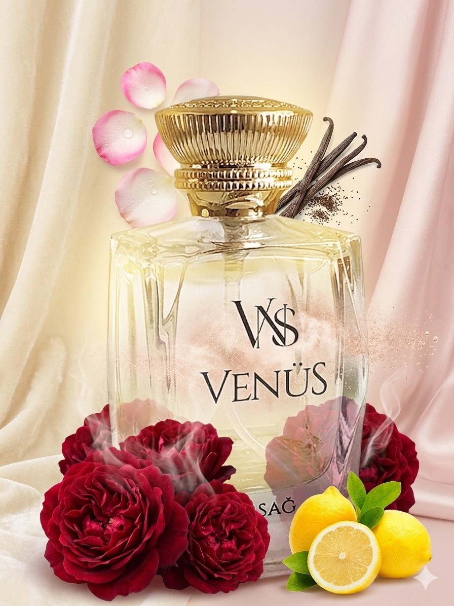 ersağ venüs kadın parfümü edt 100 ml pudralı gül vanilya feminen koku
