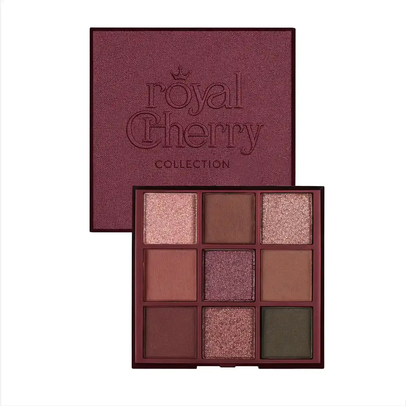 Farmasi Royal Cherry Far Paleti 9 renkli kiraz, bordo ve nötr tonlardan oluşan göz farı paleti.