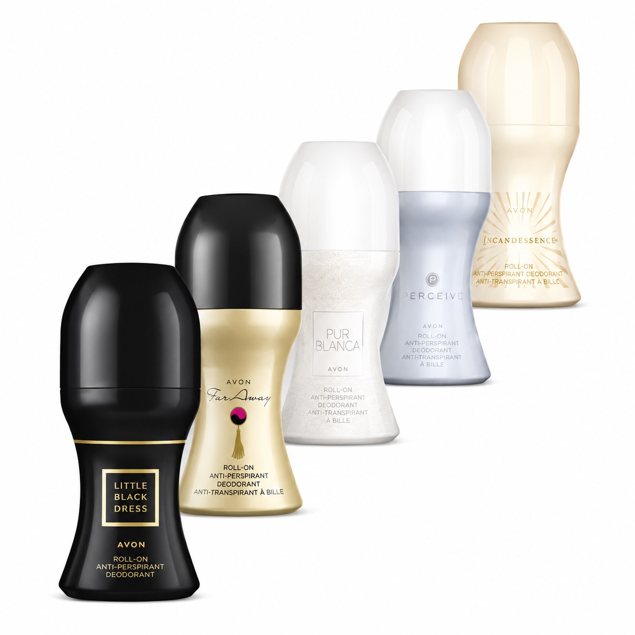 Avon kadın roll-on deodorant seti 5'lİ farklı kokular kişisel bakım ürünü.