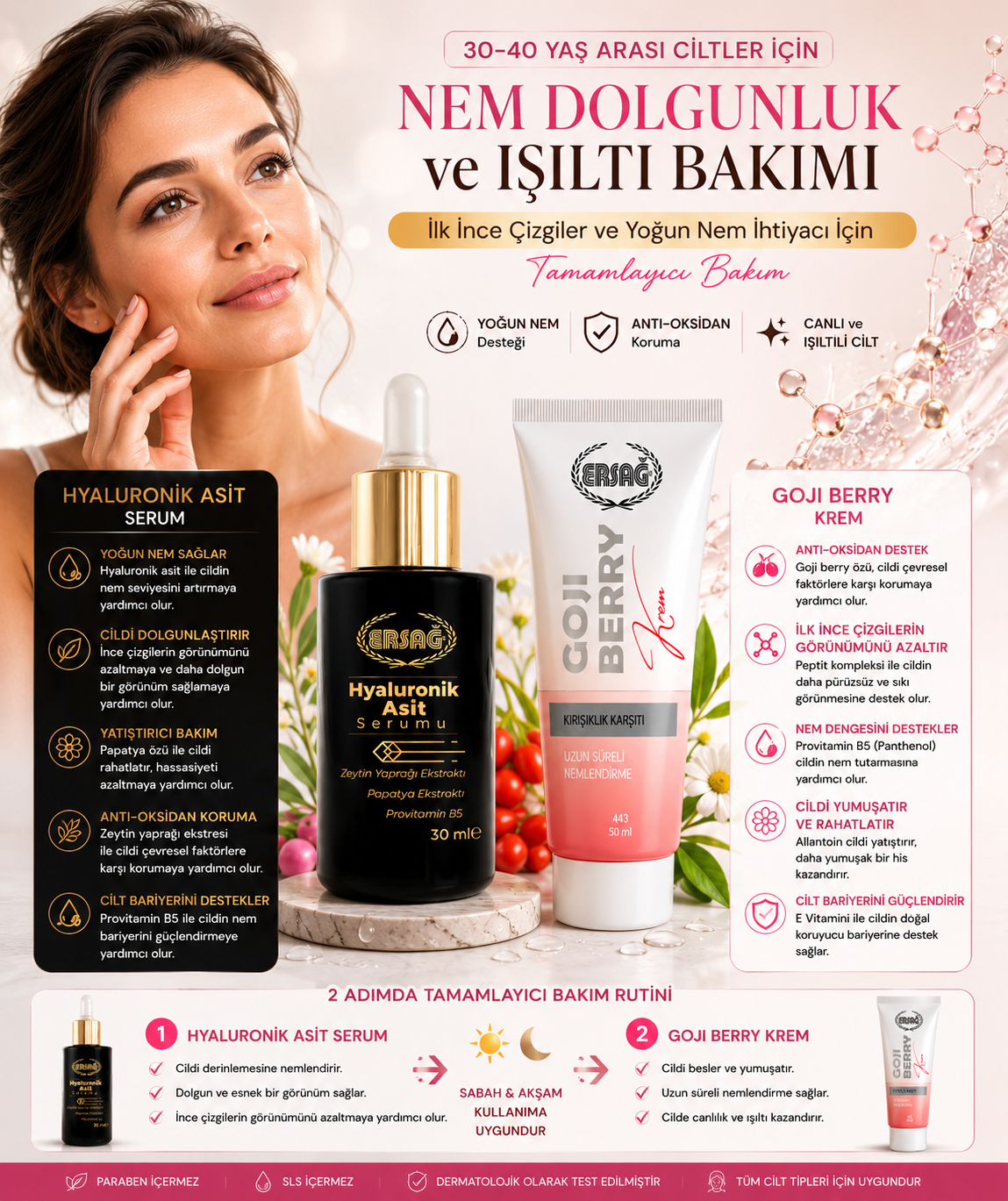 ERSAĞ GOJİBERRY HYALURONİKASİT SERUM SETİ