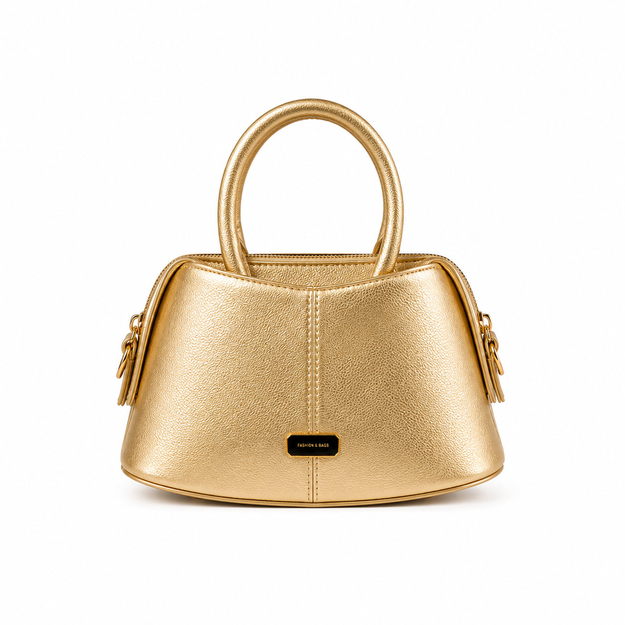 Kadın tek bölmeli el ve omuz çantası 25 × 17 cm gold