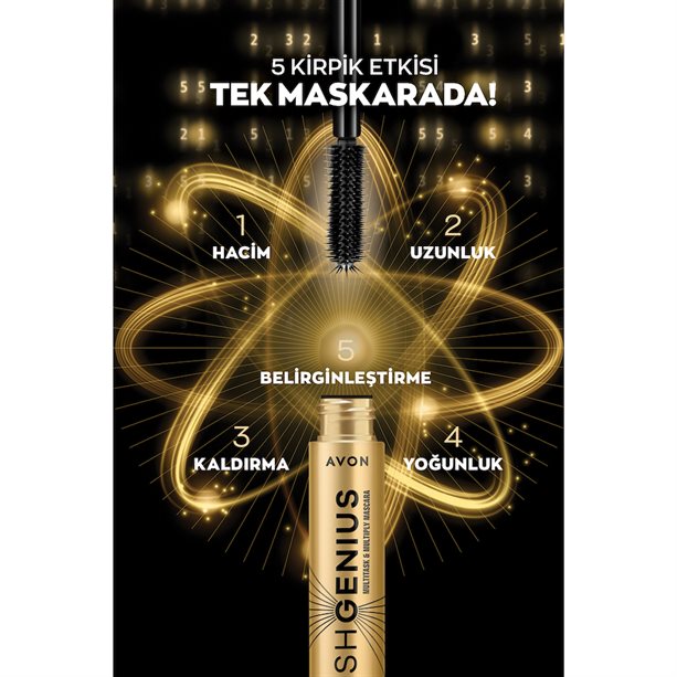 Avon Lash Genius Maskara Blackest Black siyah hacim ve uzunluk veren maskara 10 ml