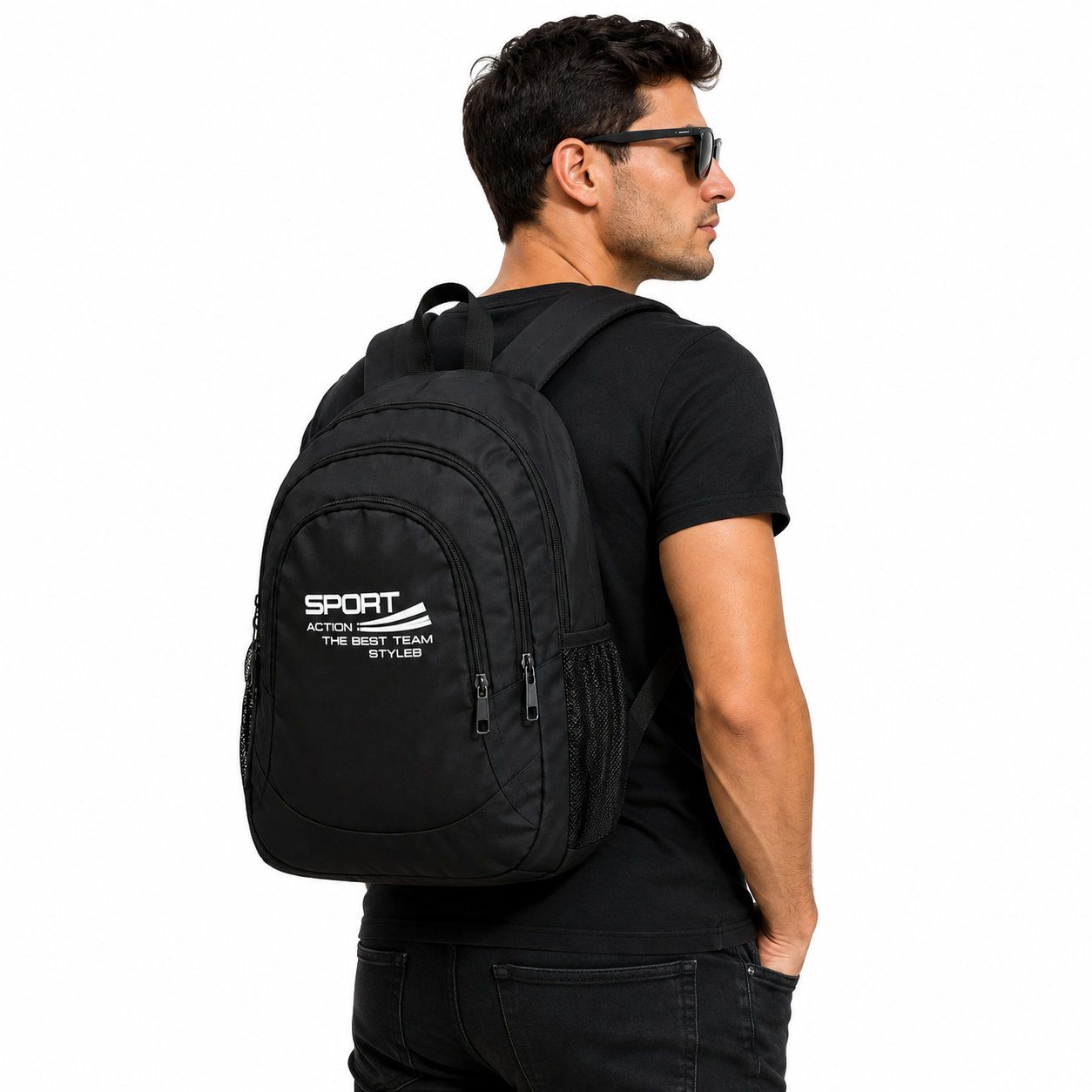 Unisex Sırt Çantası 35x22 cm – 3 Bölmeli Günlük ve Spor Çanta